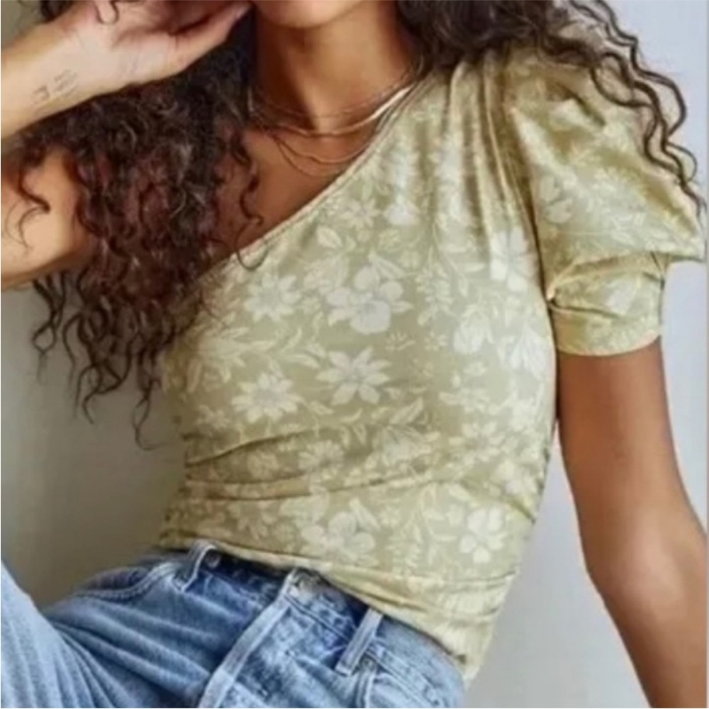 Free People NWT Somethin Bout You One Shoulder Floral Cactus Combo Bodysuit